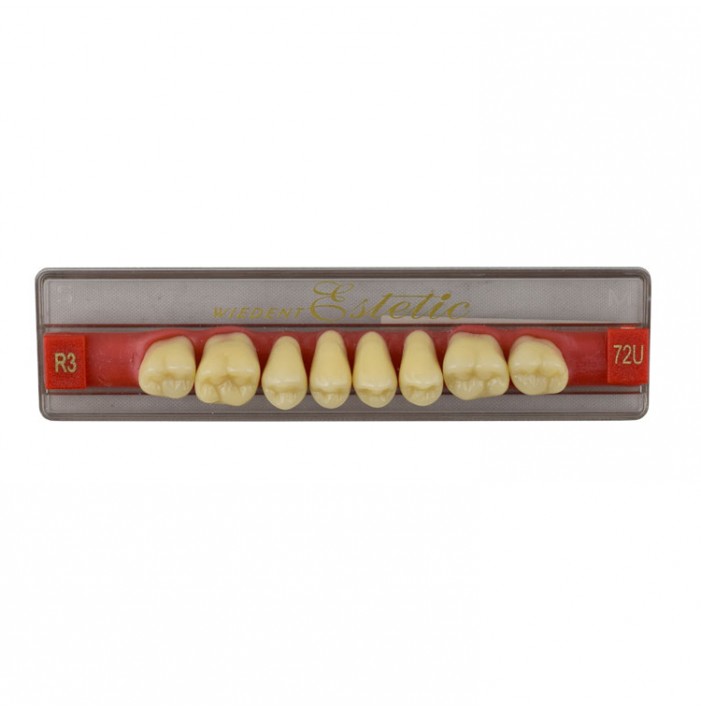 Estetic zęby akrylowe boczne górne 72, kolor R3, 8 szt.