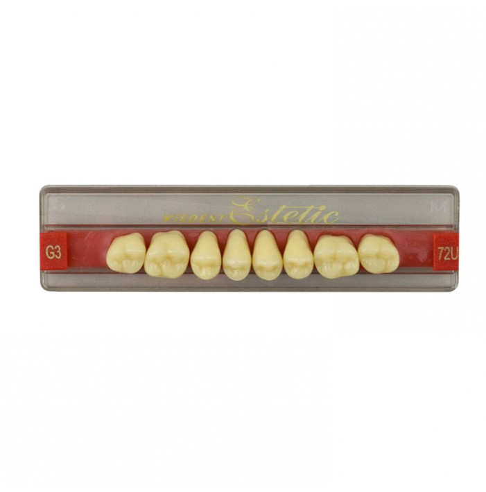 Estetic zęby akrylowe boczne górne 72, kolor G3, 8 szt.