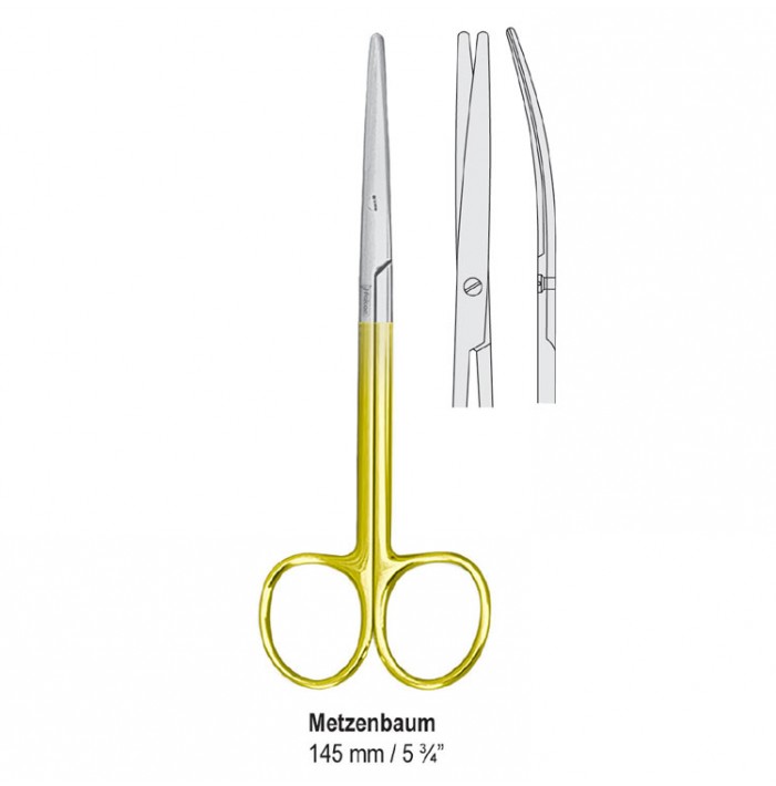 Falcon-Cut scissors left handed Metzenbaum curved 145mm