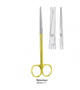 Falcon-Cut scissors left handed Metzenbaum straight 180mm