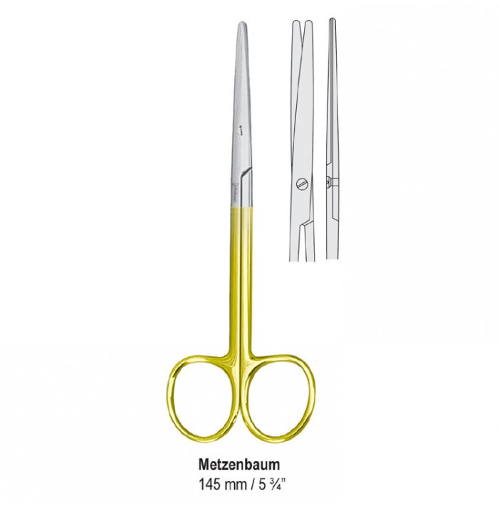 Falcon-Cut scissors left handed Metzenbaum straight 145mm