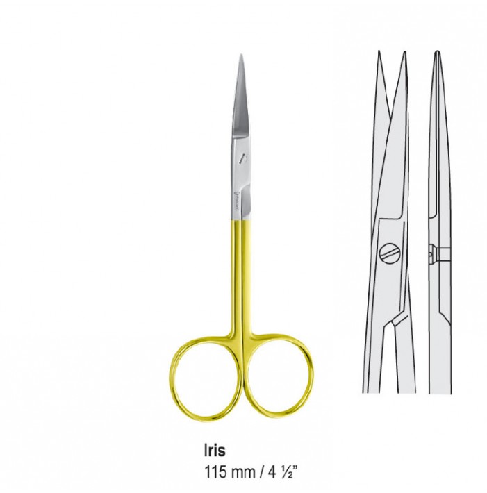 Falcon-Cut Nożyczki Iris dla leworęcznych proste 115mm