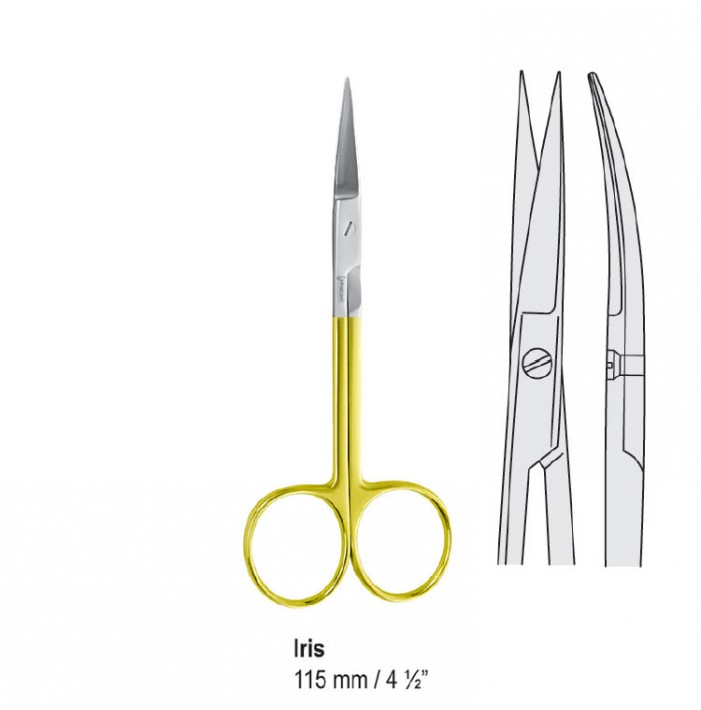Falcon-Cut Nożyczki Iris dla leworęcznych zagięte 115mm