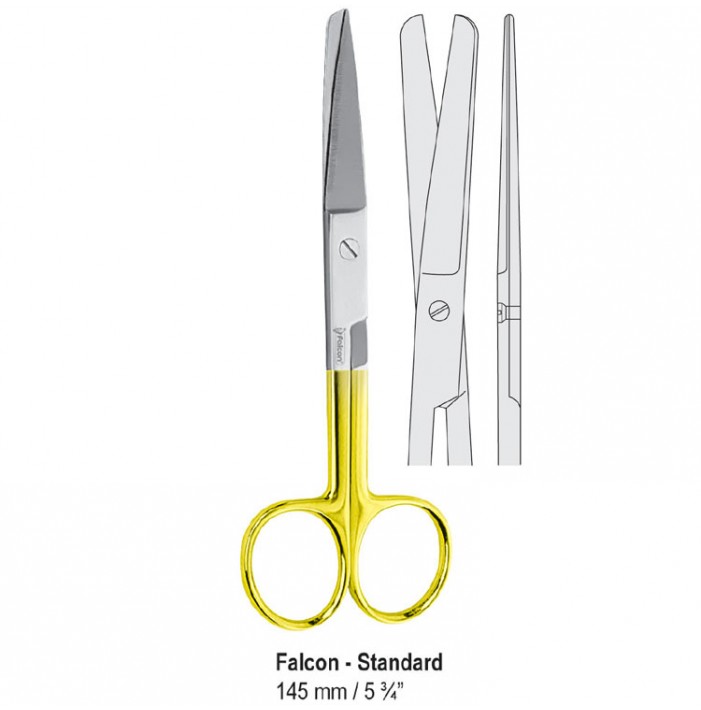 Falcon-Cut Nożyczki Falcon-Standard dla leworęcznych tępo-tępe proste 145mm