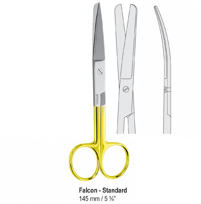 Falcon-Cut Nożyczki Falcon-Standard dla leworęcznych tępo-tępe zagięte 145mm