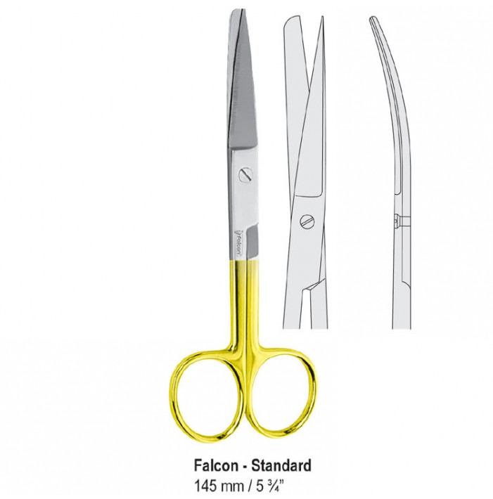 Falcon-Cut scissors left handed Falcon-Standard bl/sh curved 145mm