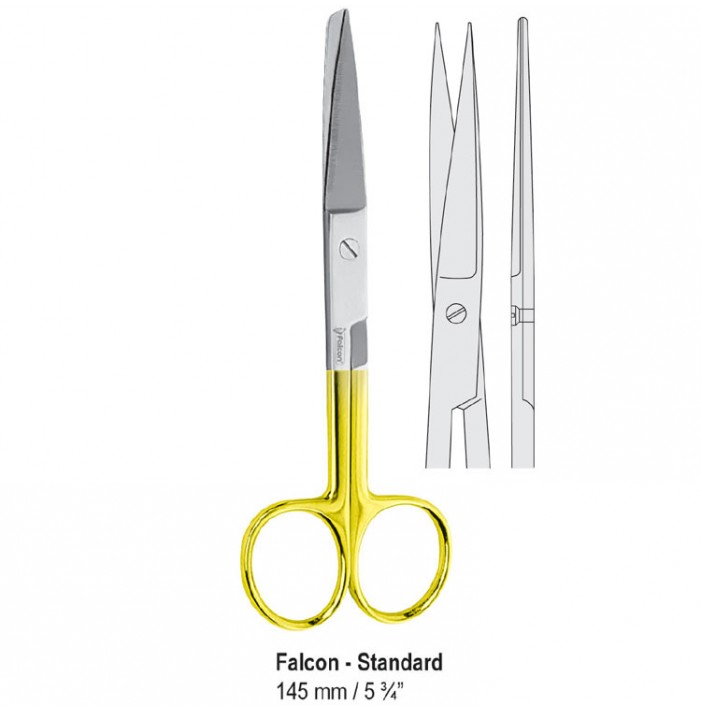 Falcon-Cut Nożyczki Falcon-Standard dla leworęcznych ostro-ostre proste 145mm