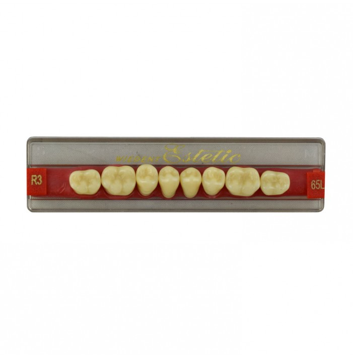 Estetic zęby akrylowe boczne dolne 65, kolor R3, 8 szt.