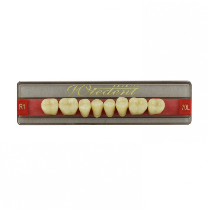 Estetic zęby akrylowe boczne dolne 70, kolor R1, 8 szt.