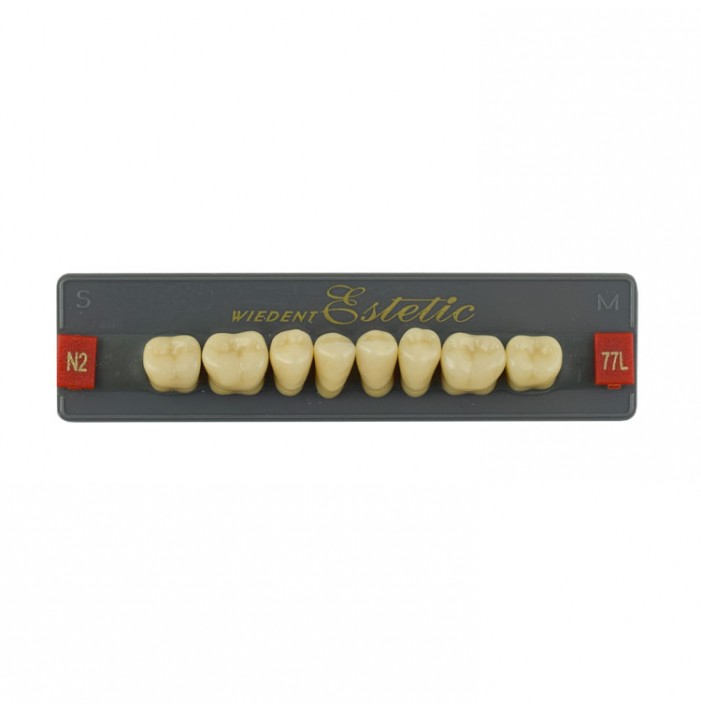 Estetic zęby akrylowe boczne dolne 77, kolor N2, 8 szt.