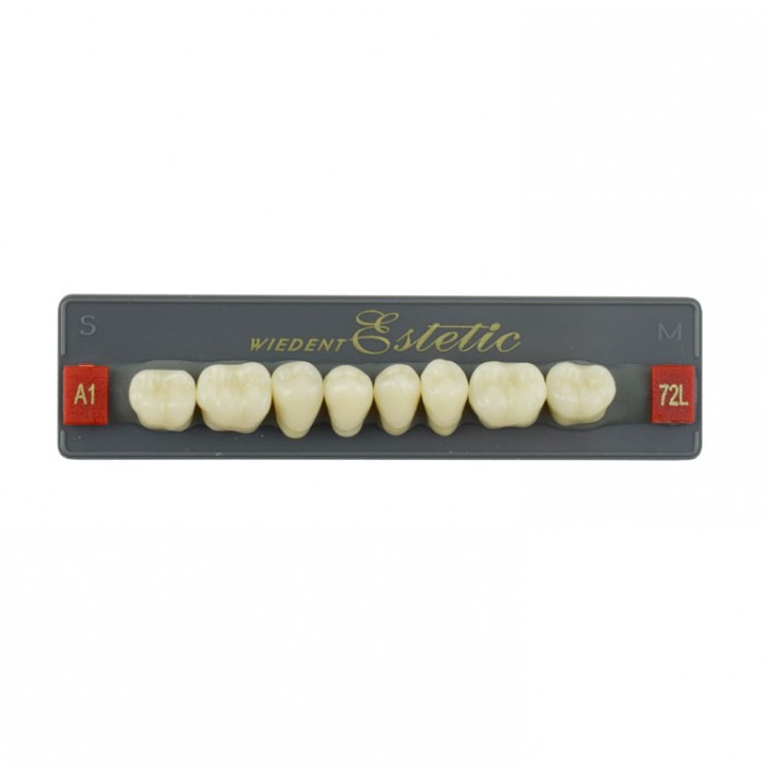 Estetic zęby akrylowe boczne dolne 72, kolor A1, 8 szt.