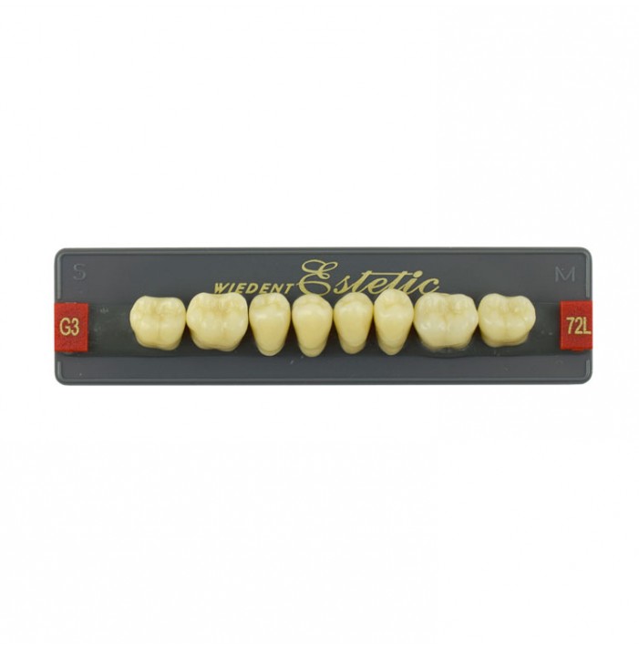 Estetic zęby akrylowe boczne dolne 72, kolor G3, 8 szt.