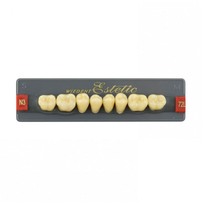 Estetic zęby akrylowe boczne dolne 72, kolor N3, 8 szt.