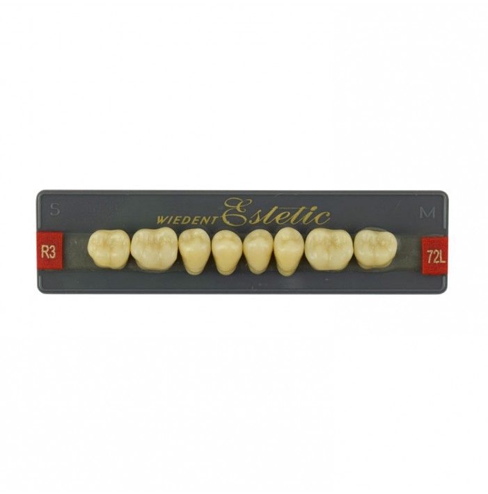 Estetic zęby akrylowe boczne dolne 72, kolor R3, 8 szt.
