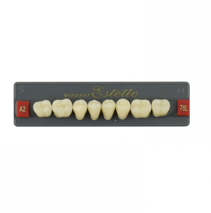Estetic zęby akrylowe boczne dolne 76, kolor A2, 8 szt.