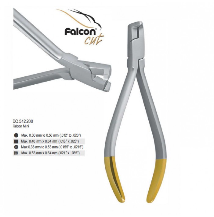 Falcon-Cut Kleszcze dystalne mini do cięcia i trzymania drutu, długi uchwyt