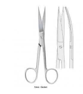 Scissors Falcon-Standard sharp/sharp curved 105mm