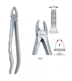 Extracting forceps with anatomical handle fig. 2