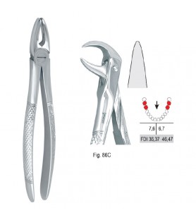 Extracting forceps European pattern fig. 86C