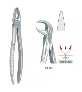 Extracting forceps European pattern fig. 86A