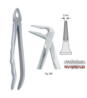 Extracting forceps with anatomical handle fig. 359