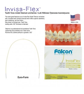 InvisaFlex NiTi Tooth Tone Euro-Form rectangle archwire upper .016" x .022"
