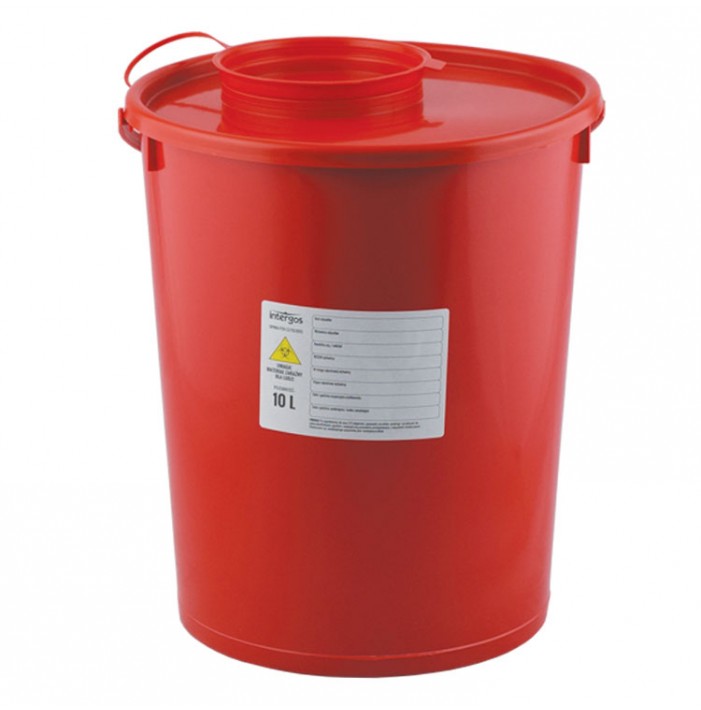 Disposable medical sharp waste container, 10L