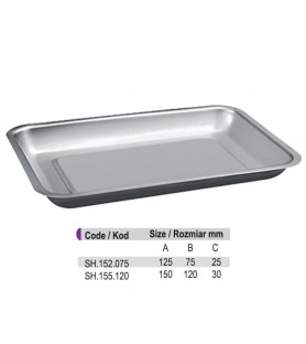 Tray stainless steel 150 x...