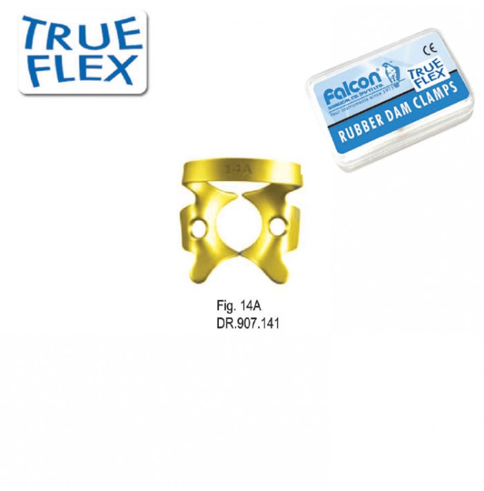 True-Flex Rubber dam clamp, Molars fig. 14A