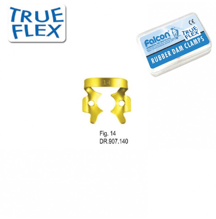 True-Flex Rubber dam clamp, Molars fig. 14