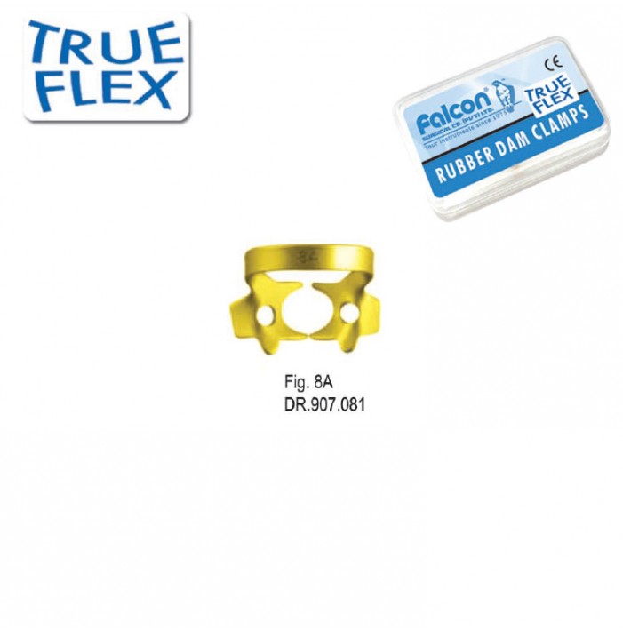 True-Flex Rubber dam clamp, Molars fig. 8A
