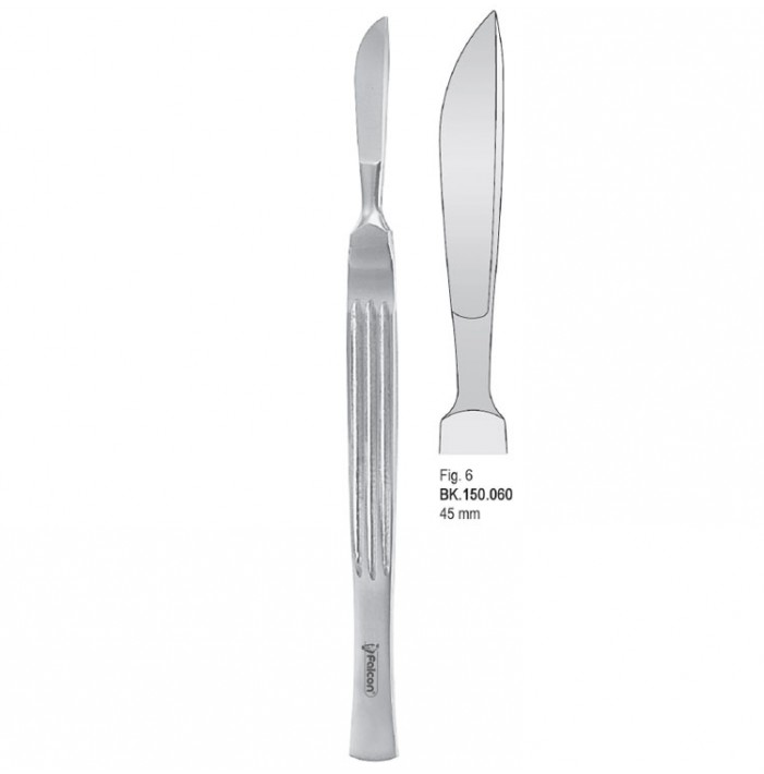 Scalpel stainless steel 45mm blade fig. 6, 165mm
