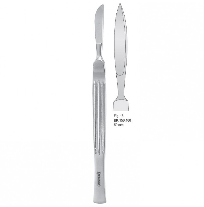 Scalpel stainless steel pointed 50mm blade fig. 16