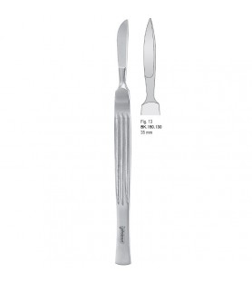 Scalpel stainless steel pointed 35mm blade fig. 13