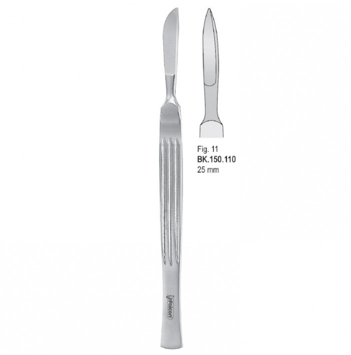 Scalpel stainless steel pointed 25mm blade fig. 11