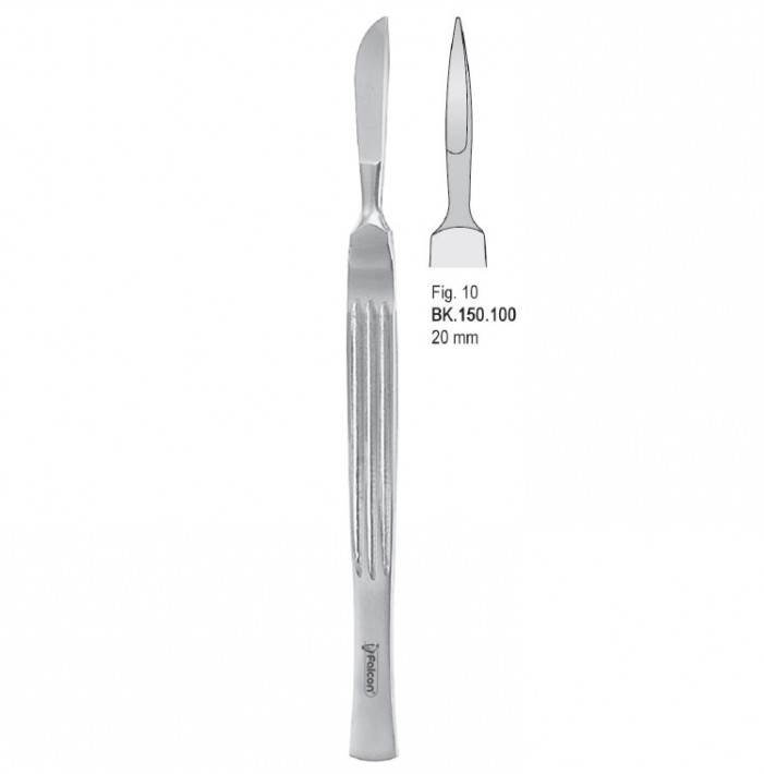 Scalpel stainless steel pointed 20mm blade fig. 10