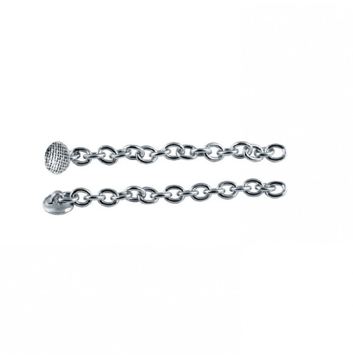 Eruption appliance, round eyelet with chain silver