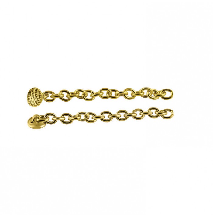 Eruption appliance, round eyelet with chain Gold plated