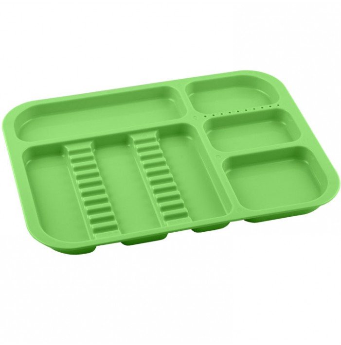 Instrument Tray plastic 340x245x20mm green (autoclavable 134°c)