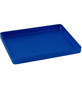 Instrument tray midi aluminum solid 180x140x17mm blue