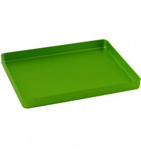 Instrument tray midi aluminum solid 180x140x17mm green