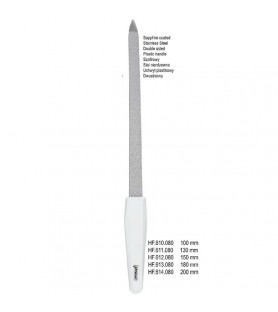 Nail File Sapphire with white plastic handle 200mm