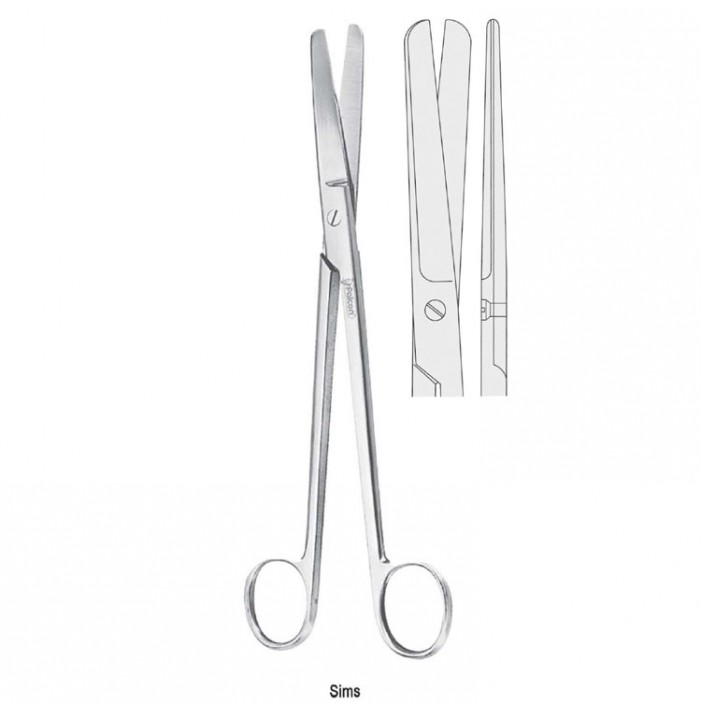 Scissors uterine Sims blunt/blunt straight. 200mm