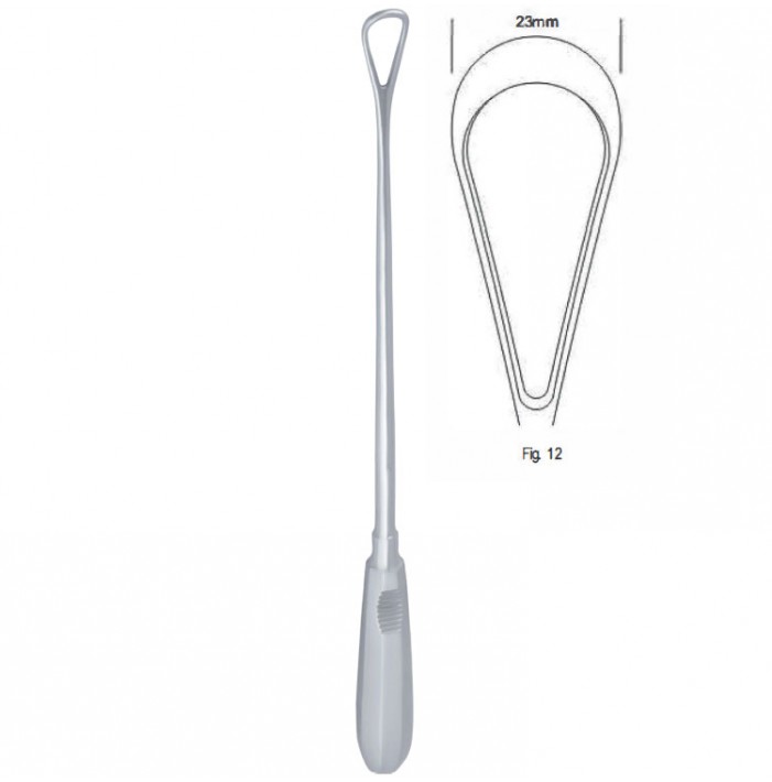 Curette uterine Recamier-Bumm rigid blunt Fig.12/23mm, 310mm
