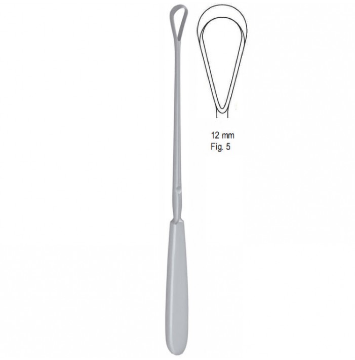 Curette uterine Sims malleable blunt Fig.5/12mm, 255mm