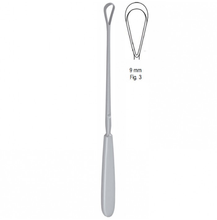 Curette uterine Sims malleable blunt Fig.3/9mm, 255mm