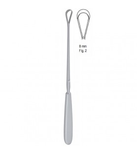 Curette uterine Sims malleable blunt Fig.2/8mm, 255mm