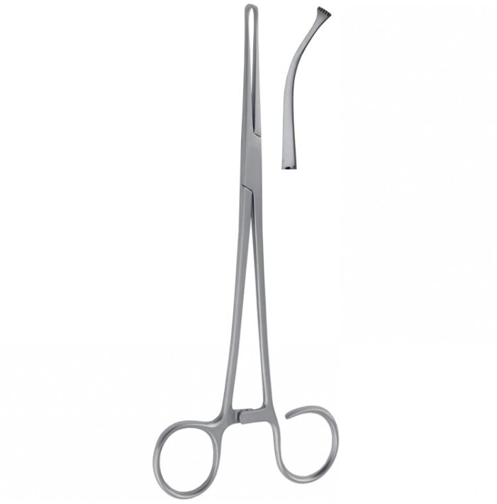 White-Clover tonsil seizing forceps curved 190mm