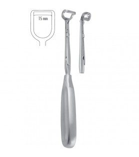 St.Clair Thomson adenoid curette fig 3, 14mm, 210mm