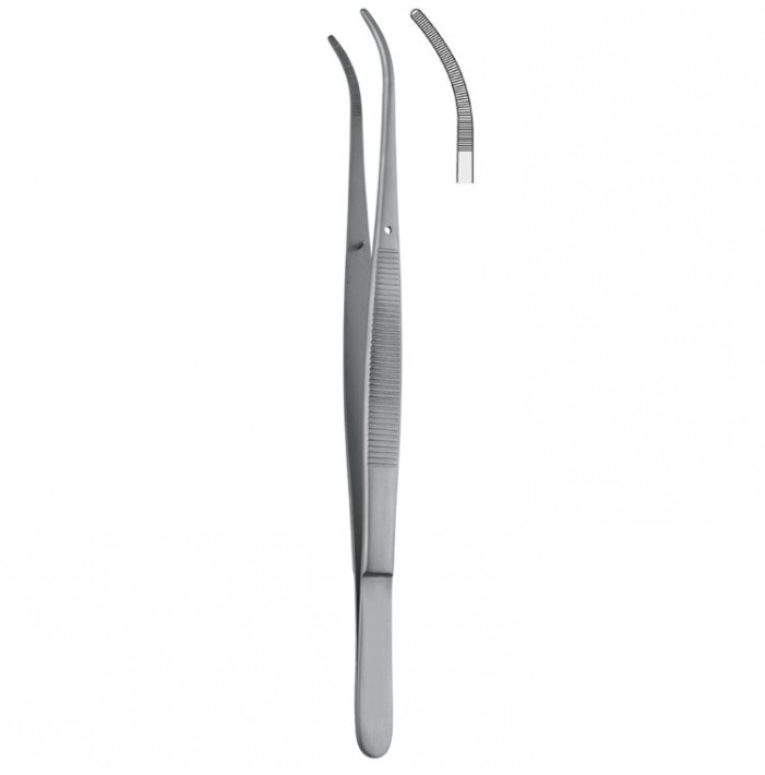 Forceps dissecting Potts-Smith serrated curved 250mm